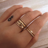 Lucy - Dainty Textured Ring