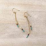 Candyce - Minimalist Beaded Earrings in Gold - Kurafuchi