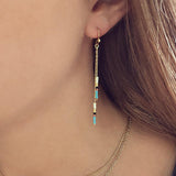 Candyce - Minimalist Beaded Earrings in Gold - Kurafuchi