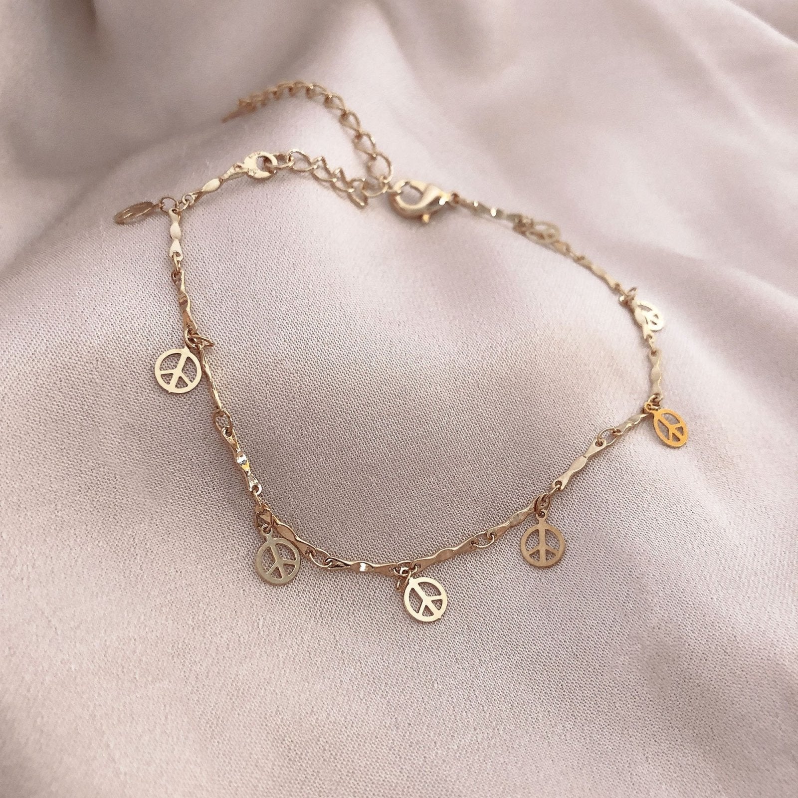 Peace clearance sign anklet