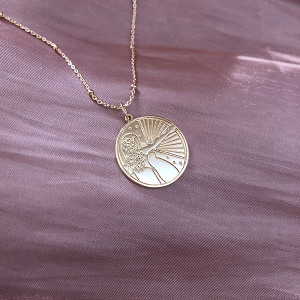 Keziah - Zodiac Medal Necklace - Kurafuchi