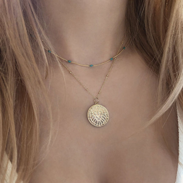 Keziah - Zodiac Medal Necklace - Kurafuchi