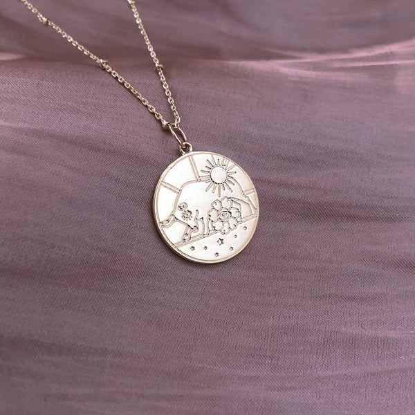 Keziah - Zodiac Medal Necklace - Kurafuchi