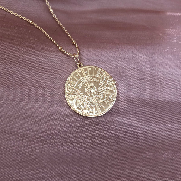 Keziah - Zodiac Medal Necklace - Kurafuchi