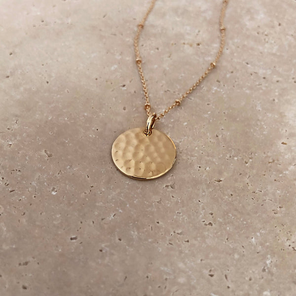 Penelope - Hammered Disc Necklace - Kurafuchi