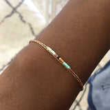 Sierra - Rose Gold Bracelet in Turquoise & Mint - Kurafuchi