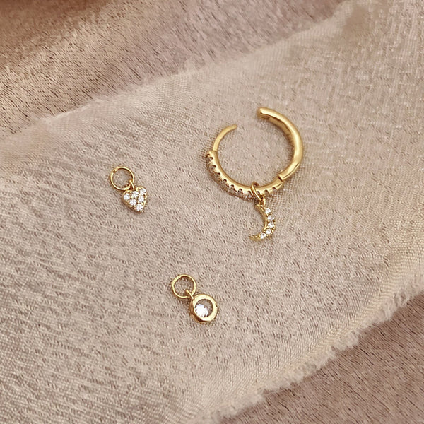 Yuna - Multi Charm Hoops - Kurafuchi