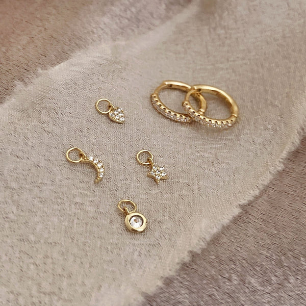 Yuna - Multi Charm Hoops - Kurafuchi