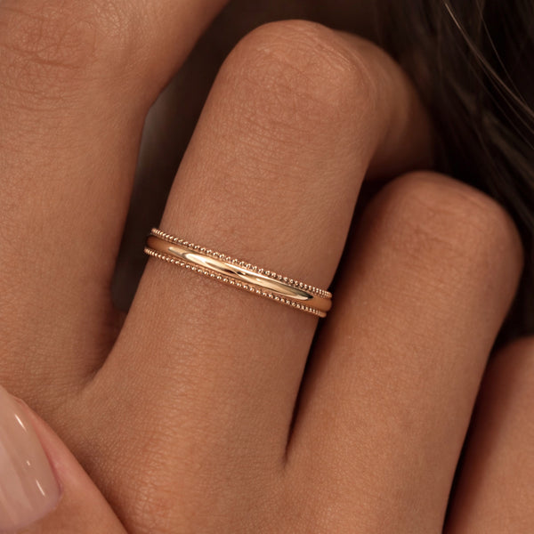 Alanna - Textured Band Ring