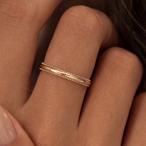 Alanna - Textured Band Ring - Kurafuchi