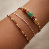 Monica - Bracelet millefiori & perles de gemme
