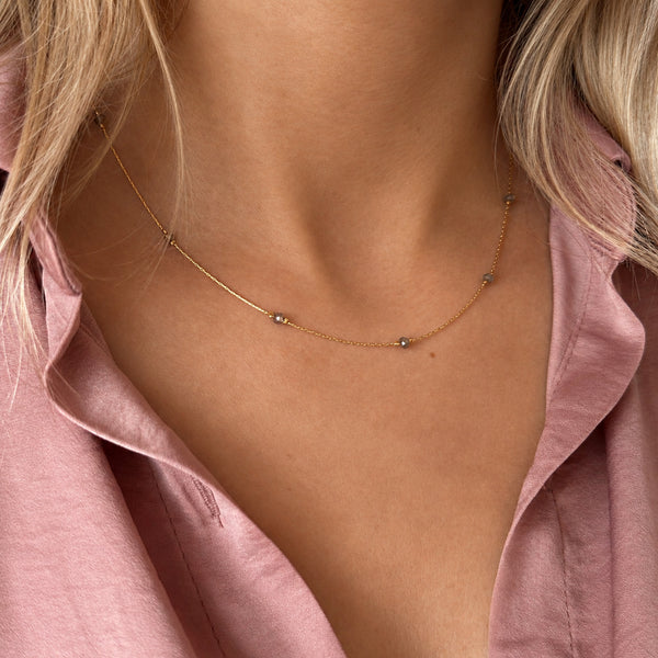 Bridget - Collier Fin Labradorite