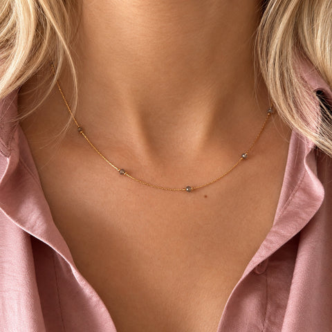 Bridget - Collier Fin Labradorite