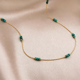Bridget - Collier Fin Turquoise