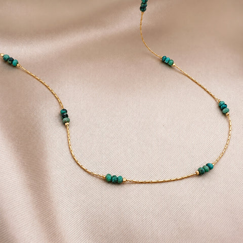 Bridget - Collier Fin Turquoise