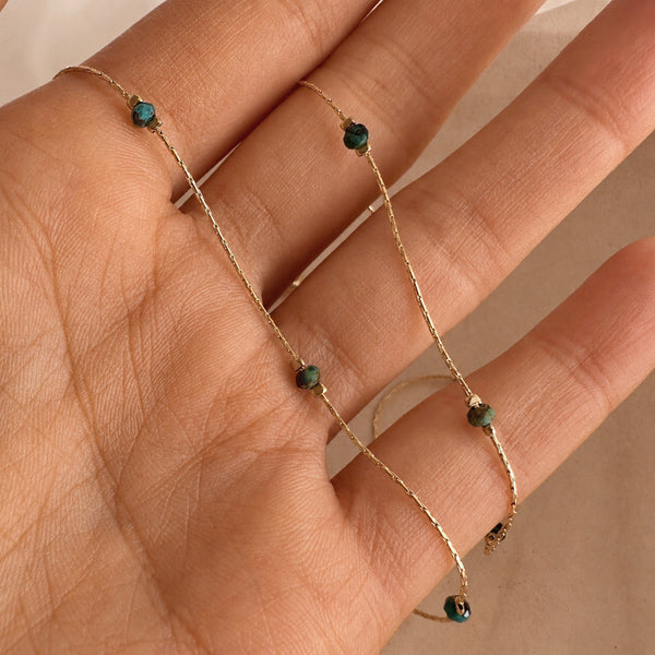 Bridget - Collier Fin Turquoise