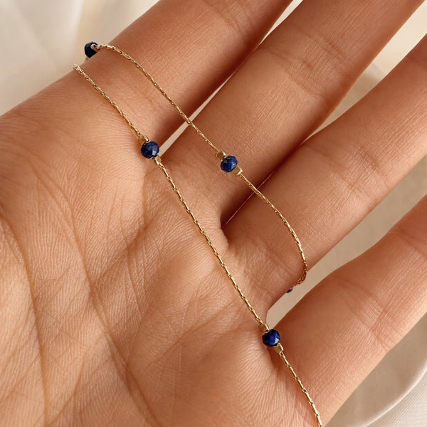 Bridget - Collier Fin Lapis