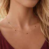 Bridget - Dainty Garnet Necklace
