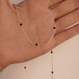 Bridget - Dainty Garnet Necklace