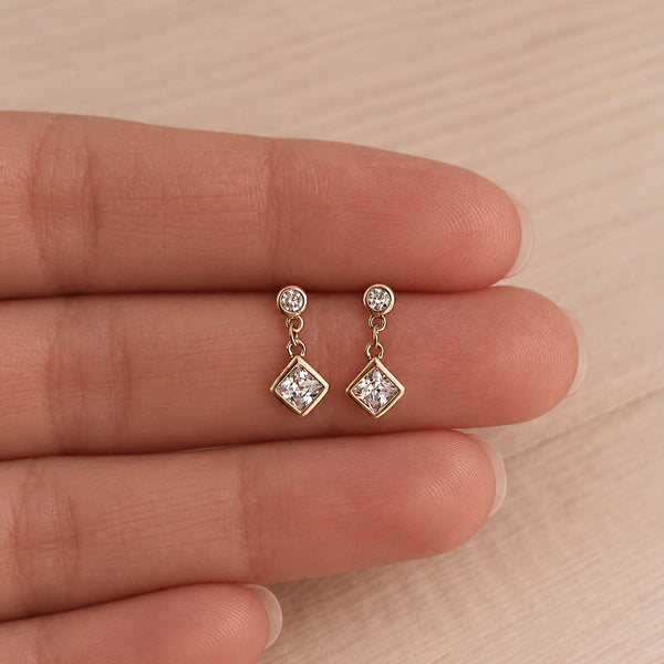 Casey - CZ Dangle Studs