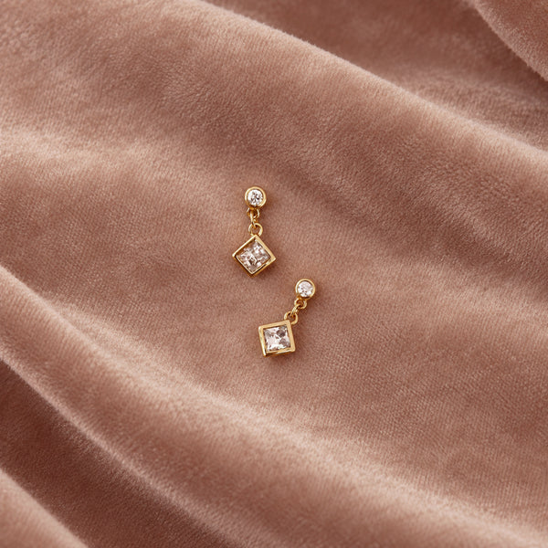 Casey - CZ Dangle Studs