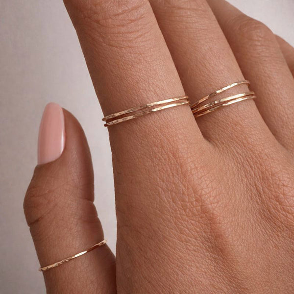 Cecily - Bague Fine Martelée