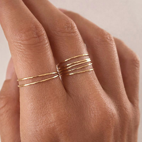 Cecily - Bague Fine Martelée