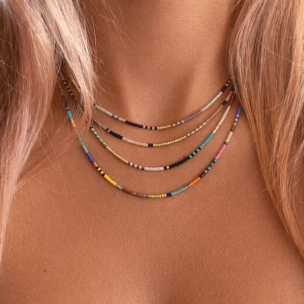 Estella - Collier Perles Multicolores