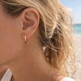 Daryl - Green CZ Hoops