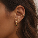 Daryl - Green CZ Hoops