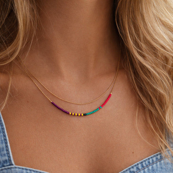 Elvira - Collier Double Multicolore