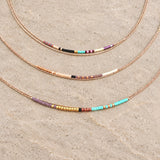 Elvira - Rose Gold Multicolor Necklace