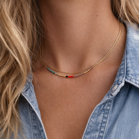 Elvira - Collier Double Multicolore
