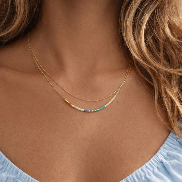 Elvira - Multicolor Dainty Double Necklace