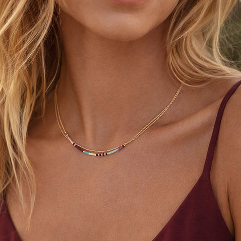 Elvira - Collier Double Multicolore