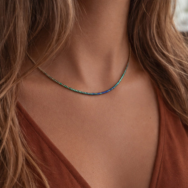 Estella - Collier Ombré Bleu