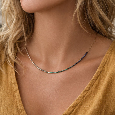 Estella - Collier Ombré Bleu