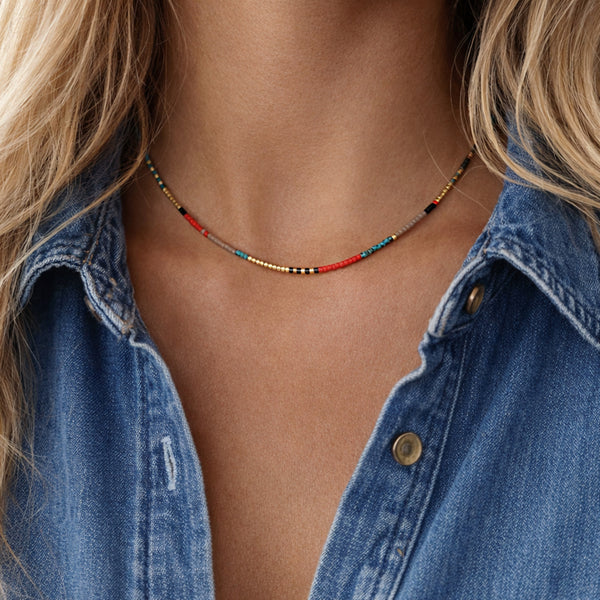 Estella - Multicolor Beaded Necklace