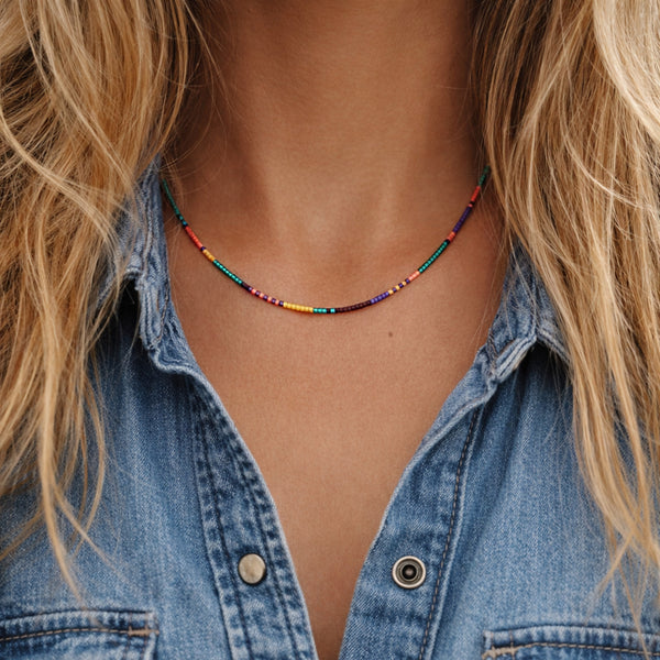 Estella - Collier Perles Multicolores