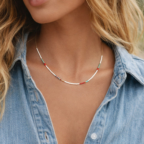 Estella - Collier Perles Multicolores