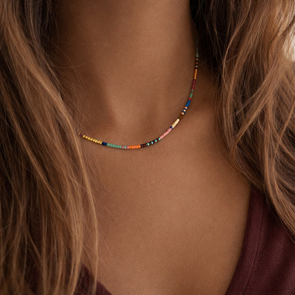 Estella - Collier Perles Multicolores