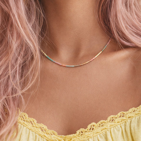 Estella - Collier Perles Pastel