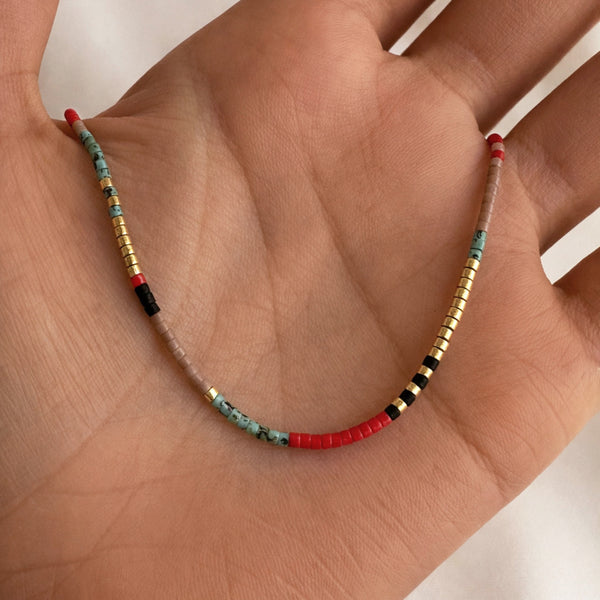 Estella - Multicolor Beaded Necklace