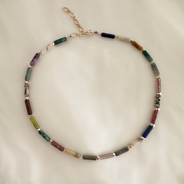 Imogen - Multicolor Gemstone Necklace