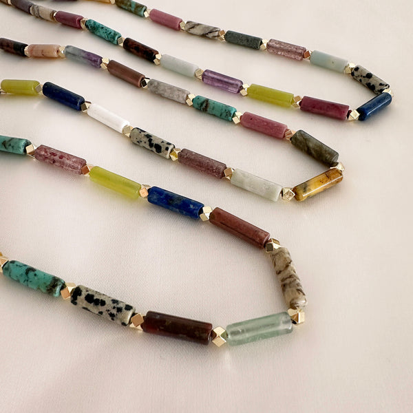 Imogen - Multicolor Gemstone Necklace