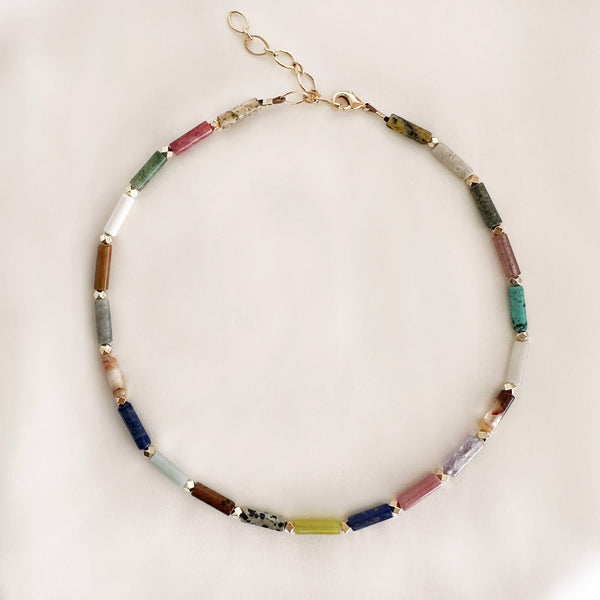 Imogen - Multicolor Gemstone Necklace