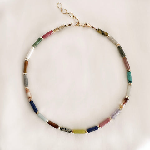 Imogen - Multicolor Gemstone Necklace