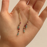 Candyce - Beaded Chain Earrings