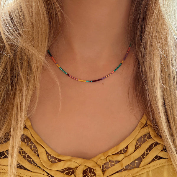 Estella - Multicolor Beaded Necklace