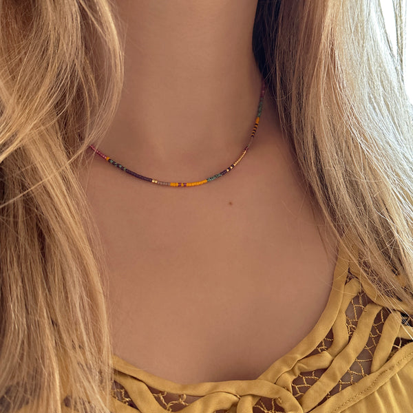 Estella - Collier Perles Multicolores